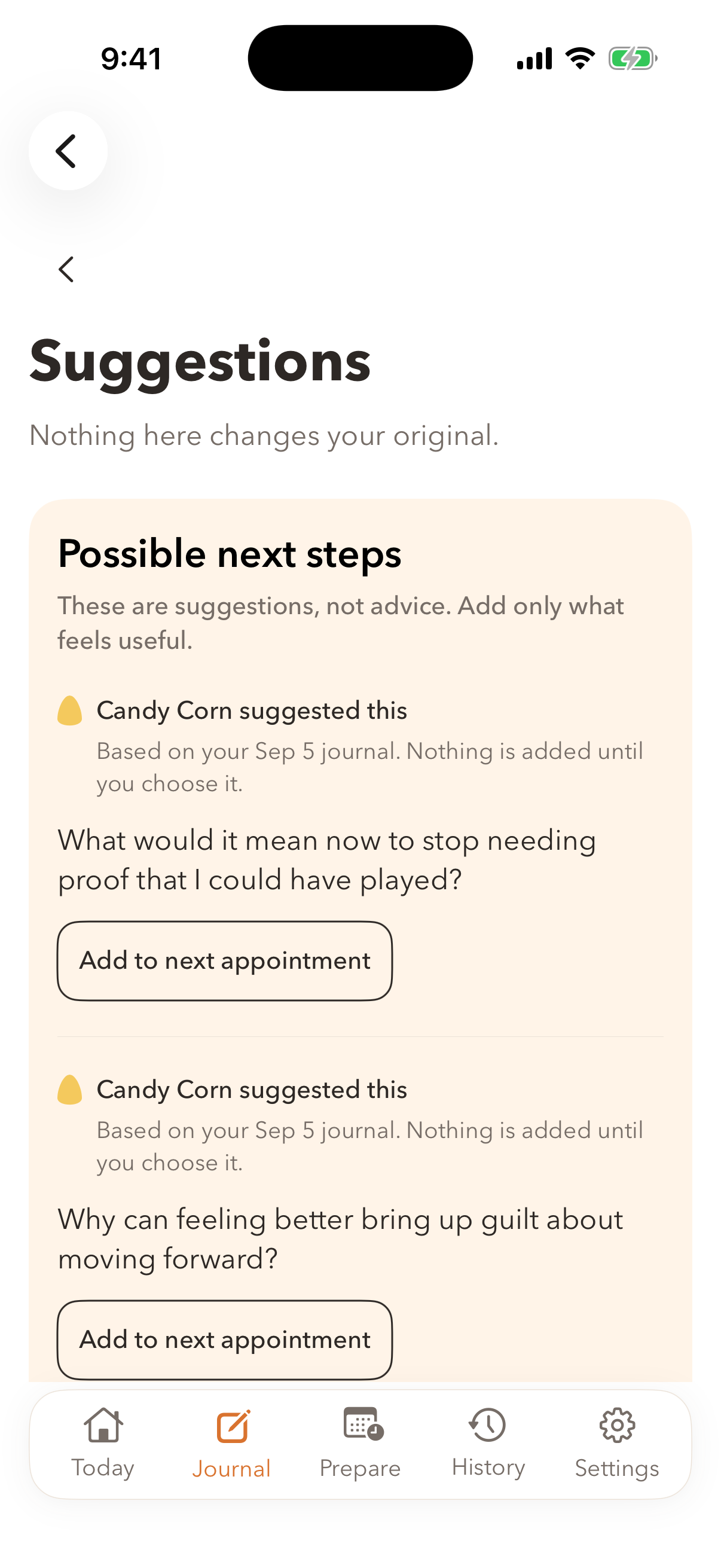 iOS Ai suggestions