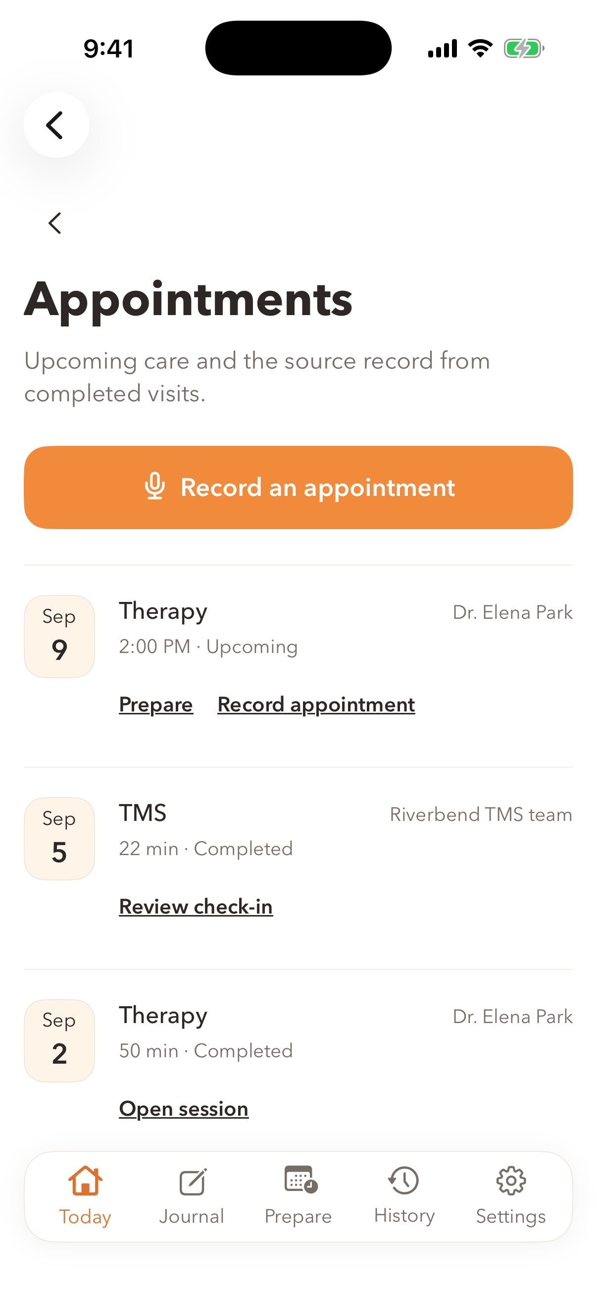 iOS Appointments