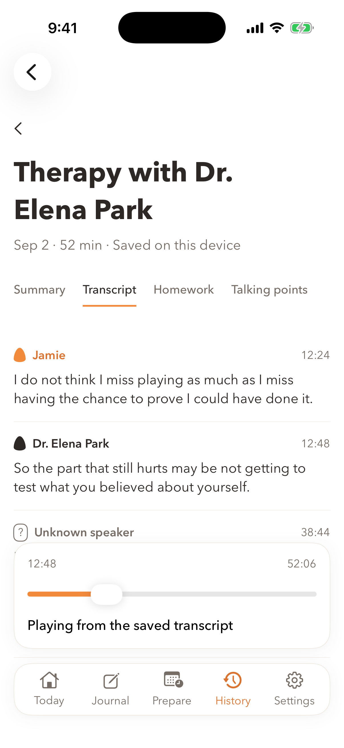 iOS Therapy session