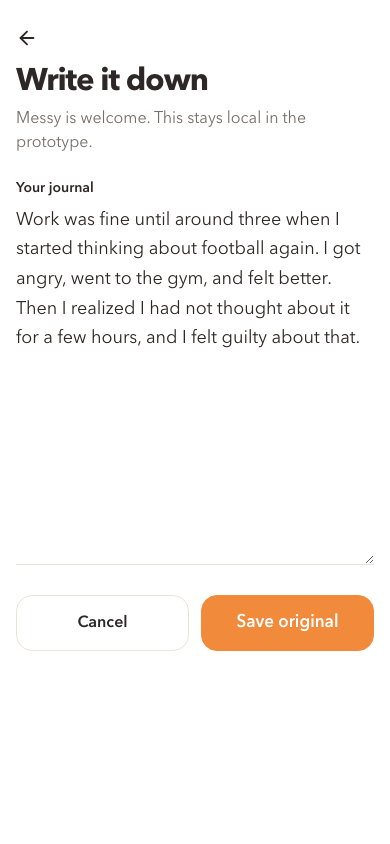 Prototype Text journal