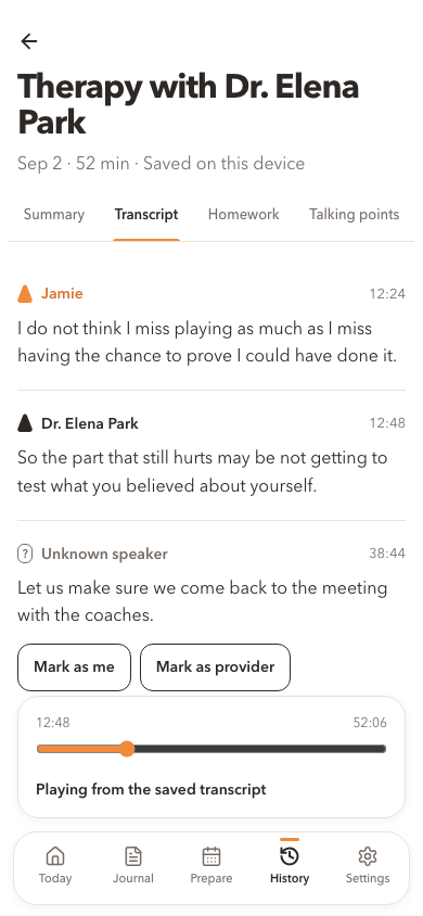 Prototype Therapy session